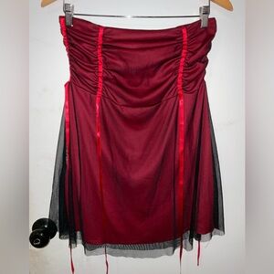 Apparel women’s red and Black gothic skirt